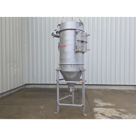 2000 cfm Flexicon, Stainless Steel Pulse-Jet Filter Receiver, 290 sq.ft., 36" diameter x 126" tall assembled - Image 4