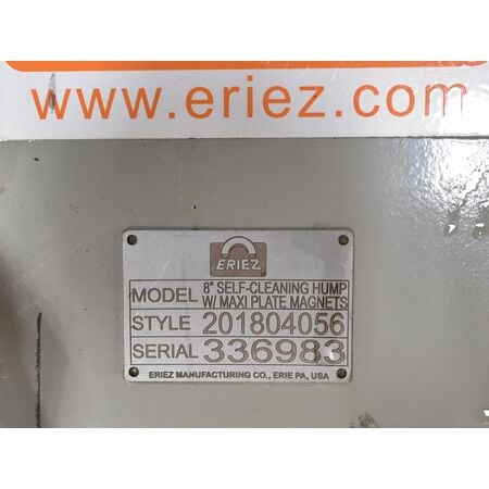 8" x 8" Eriez, Self-Cleaning Maxi Plate Hump Magnet w/ Discharge Diverter, (2 available) - Image 2