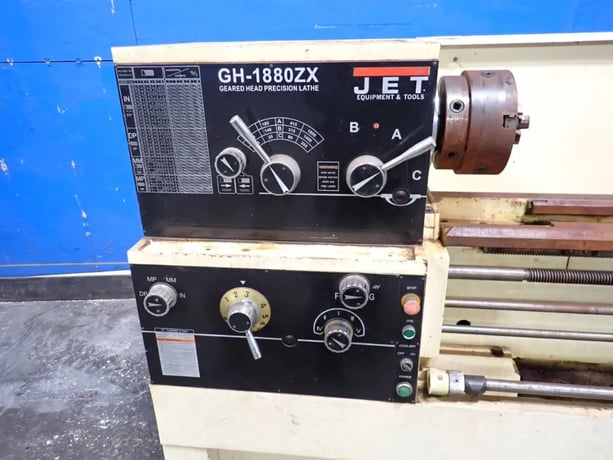 80" x 18" Jet #GH-1880ZX, Gap Bed Lathe, 3.5" bore, 3 jaw 10" chuck, 230/460 V., tailstock - Image 10