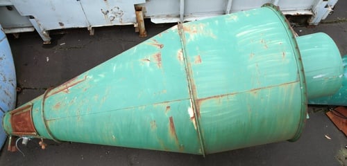 8.5'-9' Cyclone Dust Collector, 240" -6" overall length, 149" cone length, 61" body length, 18" top - Image 1