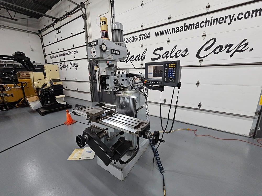 Lagun #FTV-2, 2-Axis CNC Vertical Knee Mill, 10" x 50" table, 33" X, 16" Y, 5" Z, 3 HP, 4250 RPM, Acu-Rite - Image 7