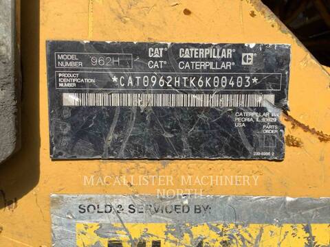 Cat 962H 3LSR, Wheel Loader, 26965 hours, S/N: K6K00403, 2009 - Image 8
