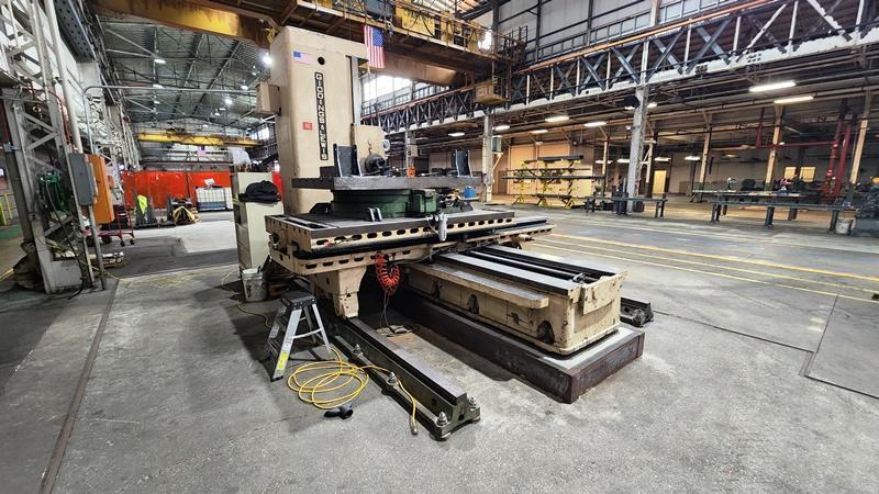 5" Giddings & Lewis #350-T, table type horizontal boring mill, 60" x 98", 79" X, 60" Y, 90" Z, #6MT, 25 HP - Image 1