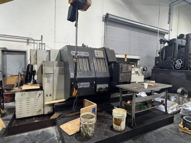 48" x 80" Kingston #LD48X80, CNC Oil Country Lathe, 9" bore, 50 HP, Fanuc 21iTF, tailstock, 2007, AS IS - Image 3