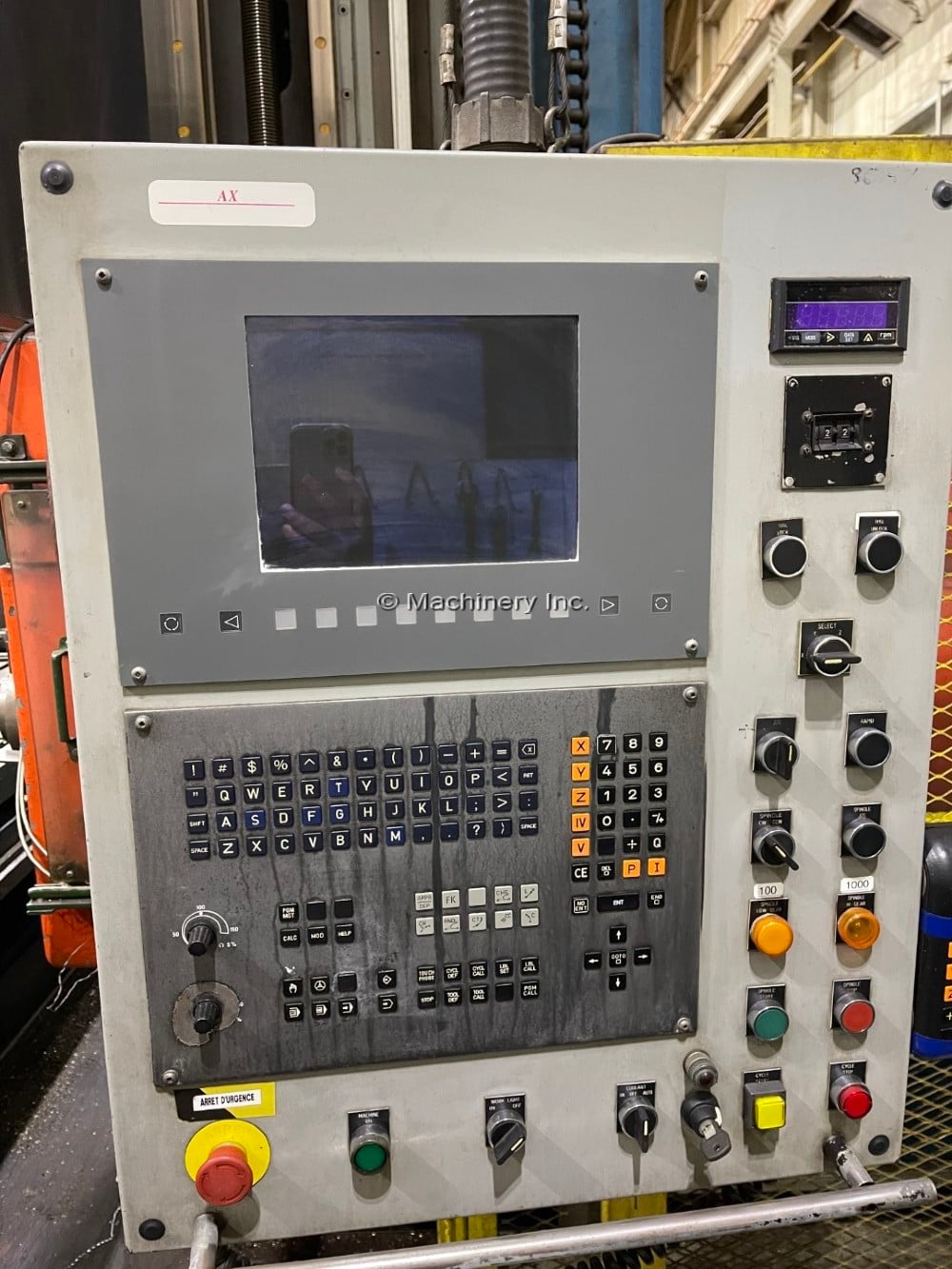 5.37" Cincinnati #JM-Macrocenter, 180" X, 96" Y, 60" x180" tbl, 1000 RPM, 30 HP, Heidenhain CNC, #2185 - Image 4