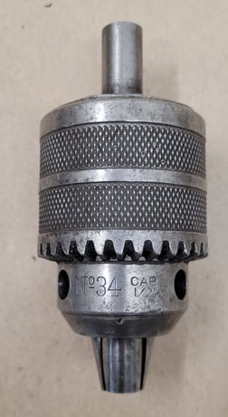 Jacobs #34, 1/2" drill chuck w/ key - Image 3