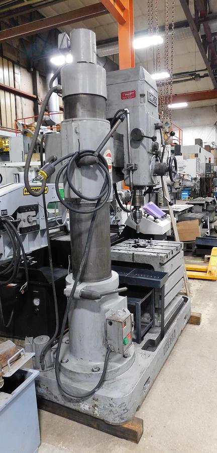 3' -9" Ikeda #RMS-9, radial drill, #4MT, 50-1500 RPM, power elevation, manual clamp, 1979 - Image 3