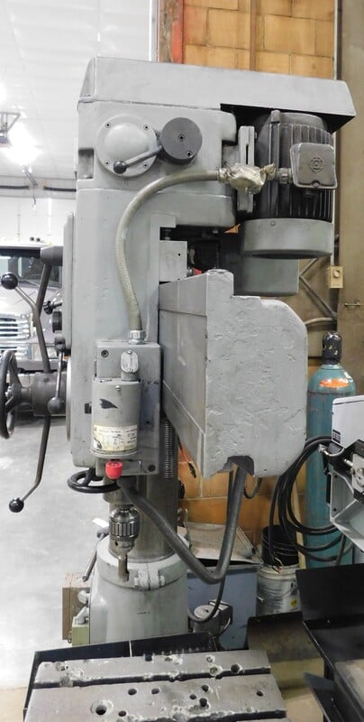 3' -9" Ikeda #RMS-9, radial drill, #4MT, 50-1500 RPM, power elevation, manual clamp, 1979 - Image 4