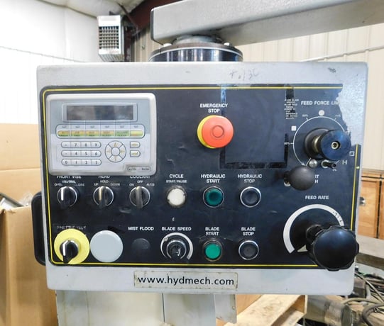 10" x 10" Hyd-Mech #HSV250, automatic horizontal bandsaw, 1" x .035" x 11' 10" blade, 50-350 SFPM - Image 3
