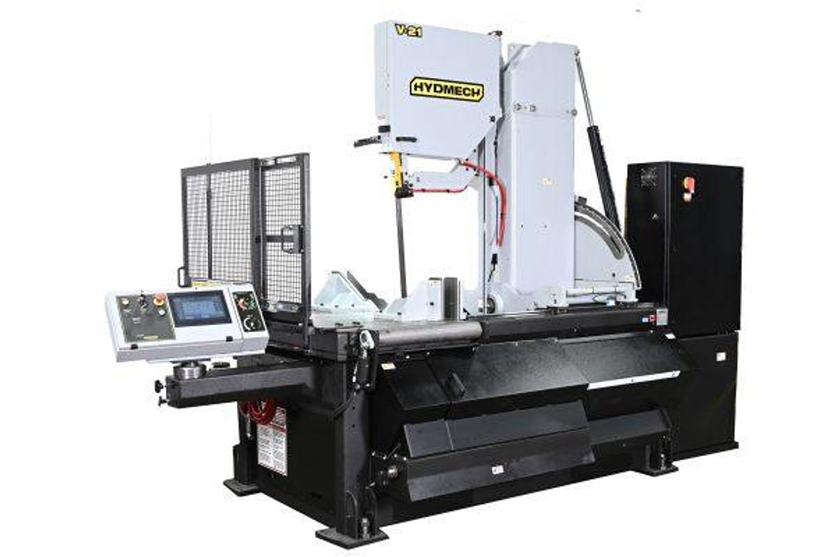 26" x 21" Hyd-Mech #V-21, automatic vertical bandsaw, 1-1/2" x 19' 4" blade, 10 HP, 65-385 SFM, work light - Image 1