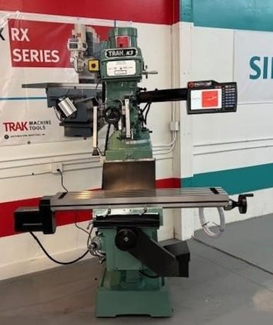 Trak #K3-KMX, knee mill, 10" x50" tbl., 3 HP, 32" X, 16" Y5" Z, R8, 60-4200 RPM, KMX K3 - Image 1