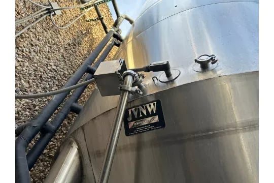 12,500 gallon JV Northwest, Stainless Steel Jacketed Cone Bottom Tank, 11' diameter x 29' height - Image 2