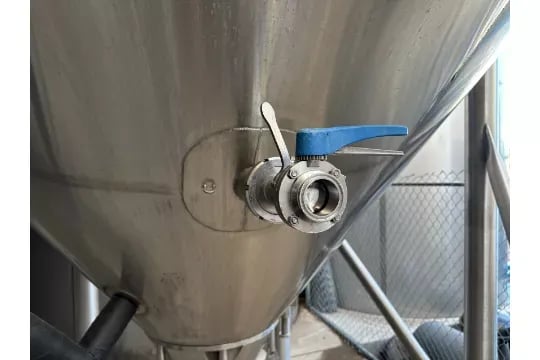 12,500 gallon JV Northwest, Stainless Steel Jacketed Cone Bottom Tank, 11' diameter x 29' height - Image 3