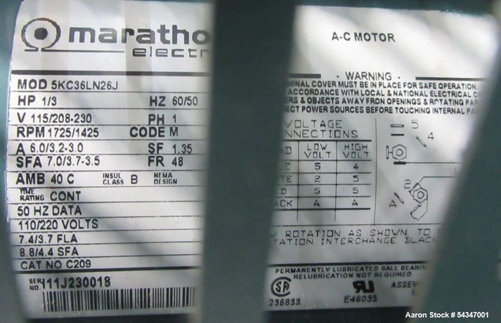36" width x 22" D x 42" H, Grieve #323, Bench Oven, 150°F, 5 Shelves, 19.3 cu.ft., 230 V. - Image 8