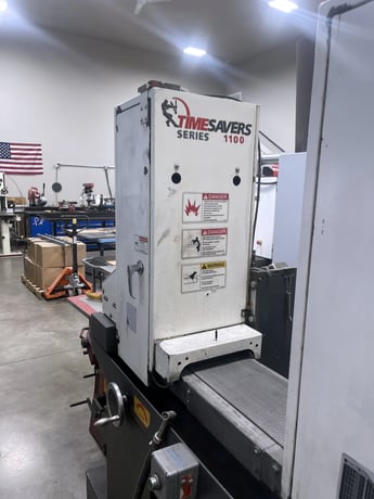 9" x 60" Timesavers #1121-11-00, belt grinder, 2-heads, 10-30 FPM, 3.25" diameter drum, 5 HP, 2016 - Image 1