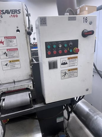 9" x 60" Timesavers #1121-11-00, belt grinder, 2-heads, 10-30 FPM, 3.25" diameter drum, 5 HP, 2016 - Image 4