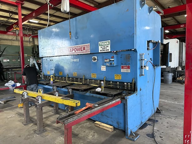 3/4" x 12' Hydrapower #SV-6012, hydraulic shear, 60 HP, 8 SPM, 48" programmable Back Gauge, 2000 - Image 1