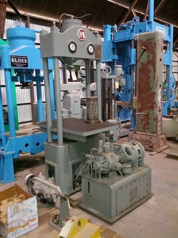 75 Ton, HPM, 4-Post Hydraulic Press, 9" stroke, 25" daylight, 48" x 29" bed, - Image 2