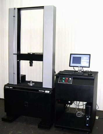 Instron #4204, 50kN floor standing tensile & compression testing system, 46" testing stroke, 22" x 7.75" table - Image 2
