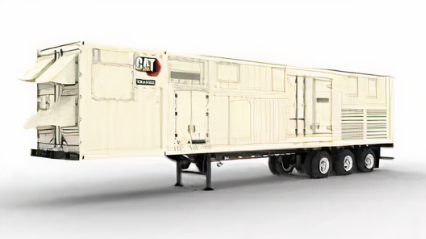 2000 KW Caterpillar #XQ2280, diesel generator set, 277/480 Volts, 502 hours, trailer-mounted, 1800 RPM, CAT - Image 2