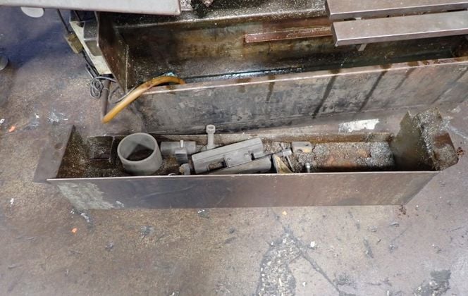 15.5" x 19.5" Wells & Sons, Horizontal Band Saw, w/ 9.5" x 115" Roller Conveyor, 1" Blade width, 1465/1760 RPM - Image 10