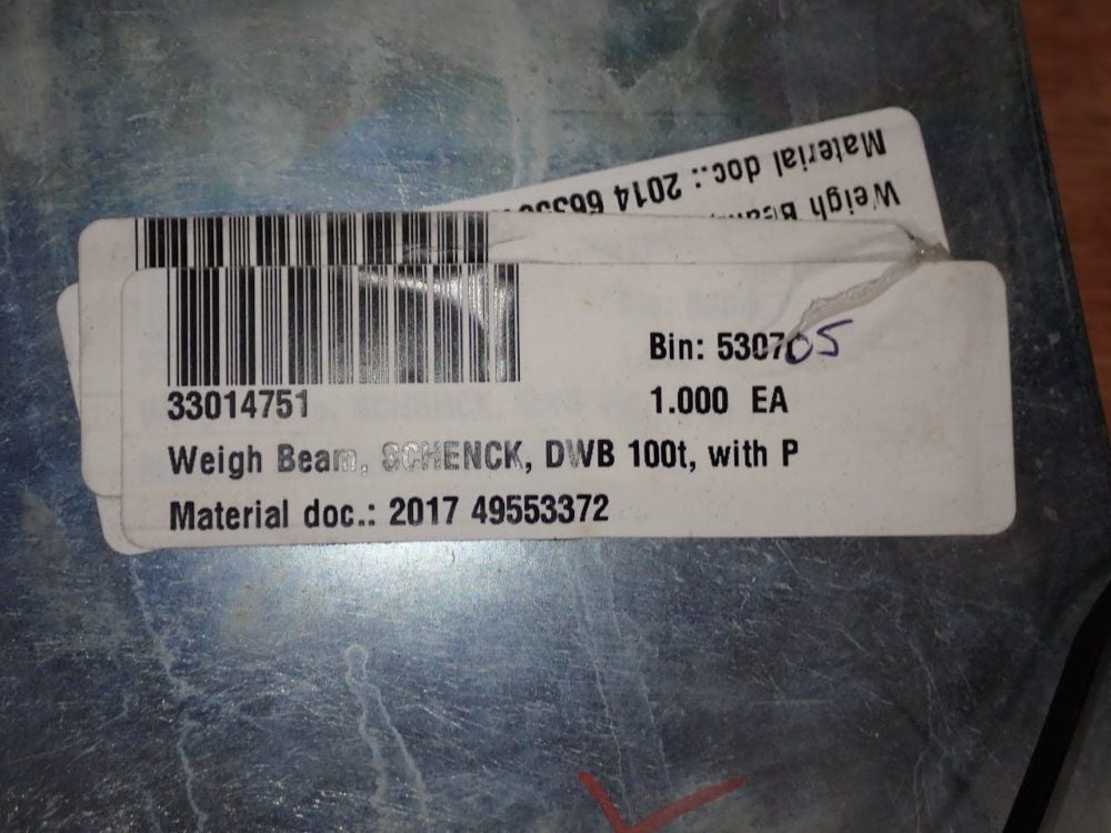 Schenck #DWB-100T, Weight Beam - Image 6