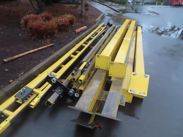 1 Ton, LodeRail #H2000-S-12-10-33-20, overhead bridge crane, 20' Span, 23'-33' runway length, free standing - Image 5