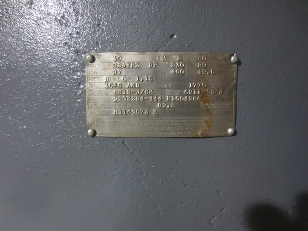40 HP 1800 RPM U.S. Motors, Frame 324VPZ, 1.15SF, 230/460V., w/Hydromatic pump - Image 2