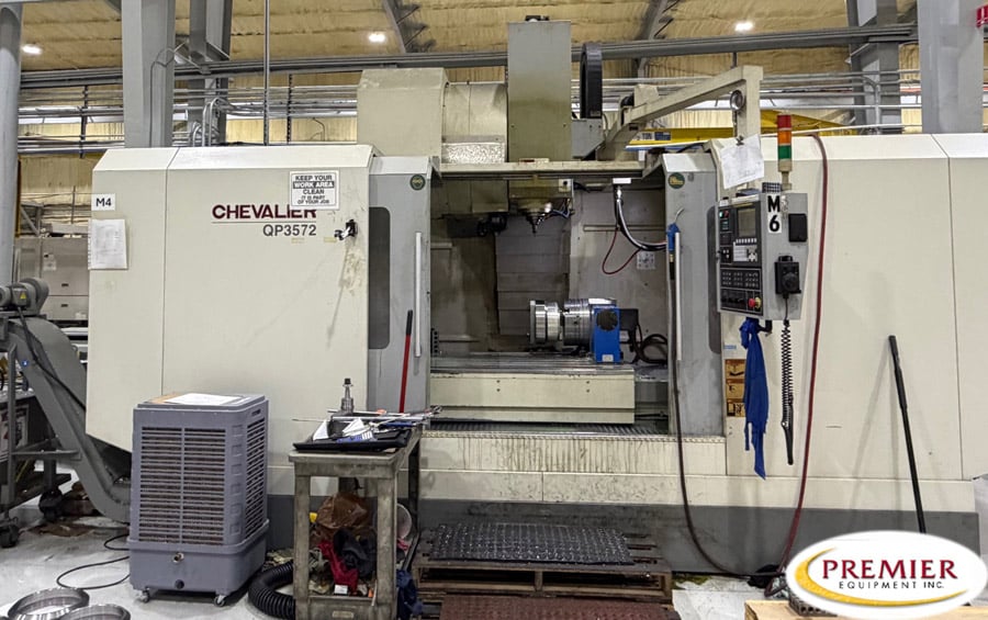 Chevalier #QP3572, CNC vertical machining center with rotary table, Fanuc 0iMD, 72.8" X, 35.4" Y, 30" Z, 6000 - Image 1