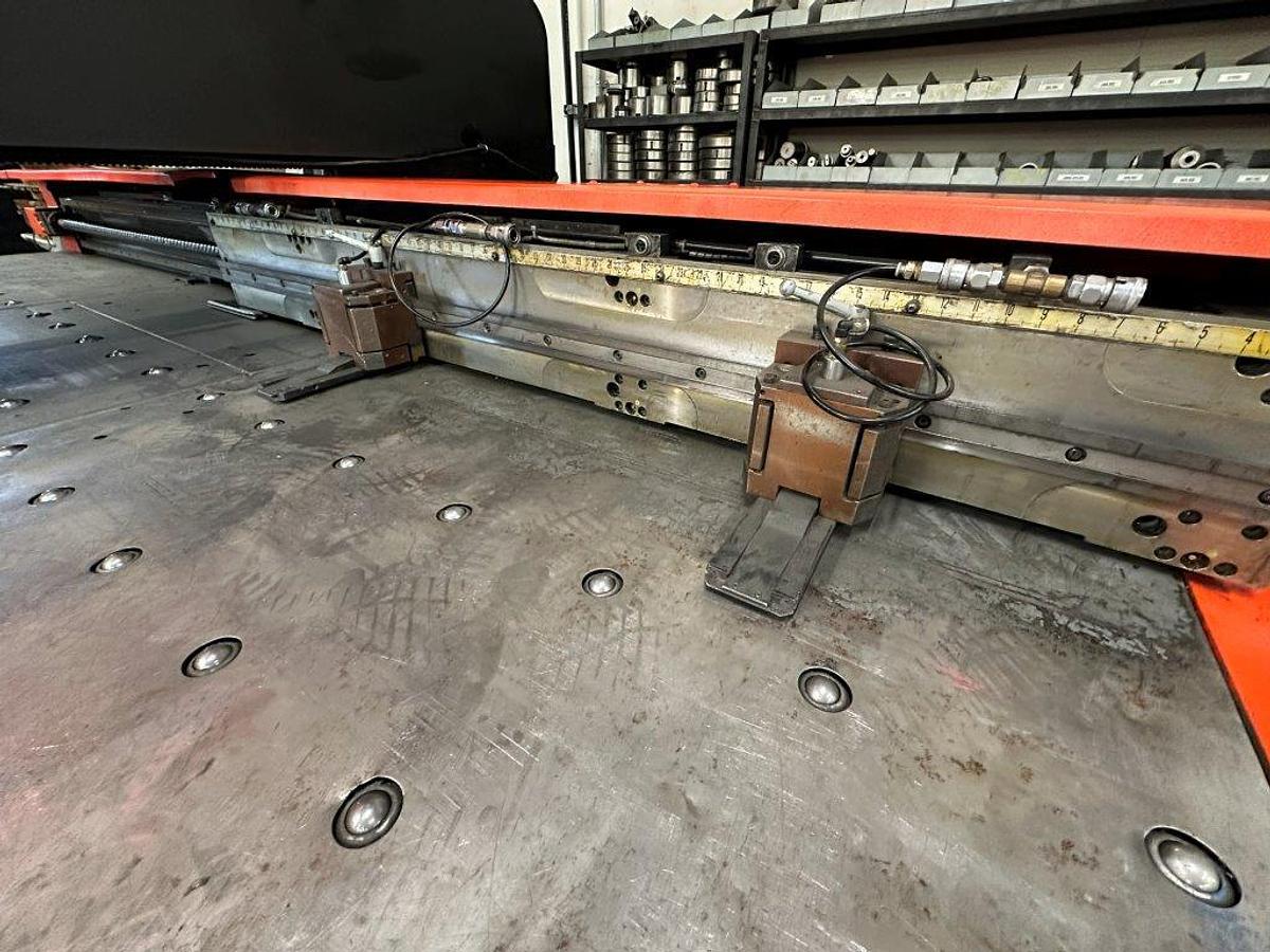 33 Ton, Amada #Pega-357, CNC turret punch, 58 station, 2 automatic index, 2 work clamps, 50" x 70" sheet - Image 6