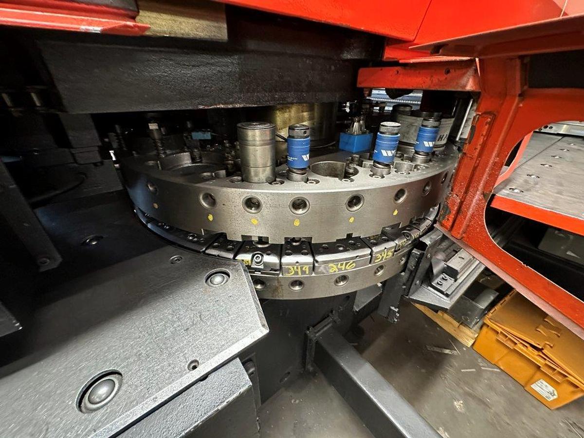 33 Ton, Amada #Pega-357, CNC turret punch, 58 station, 2 automatic index, 2 work clamps, 50" x 70" sheet - Image 7