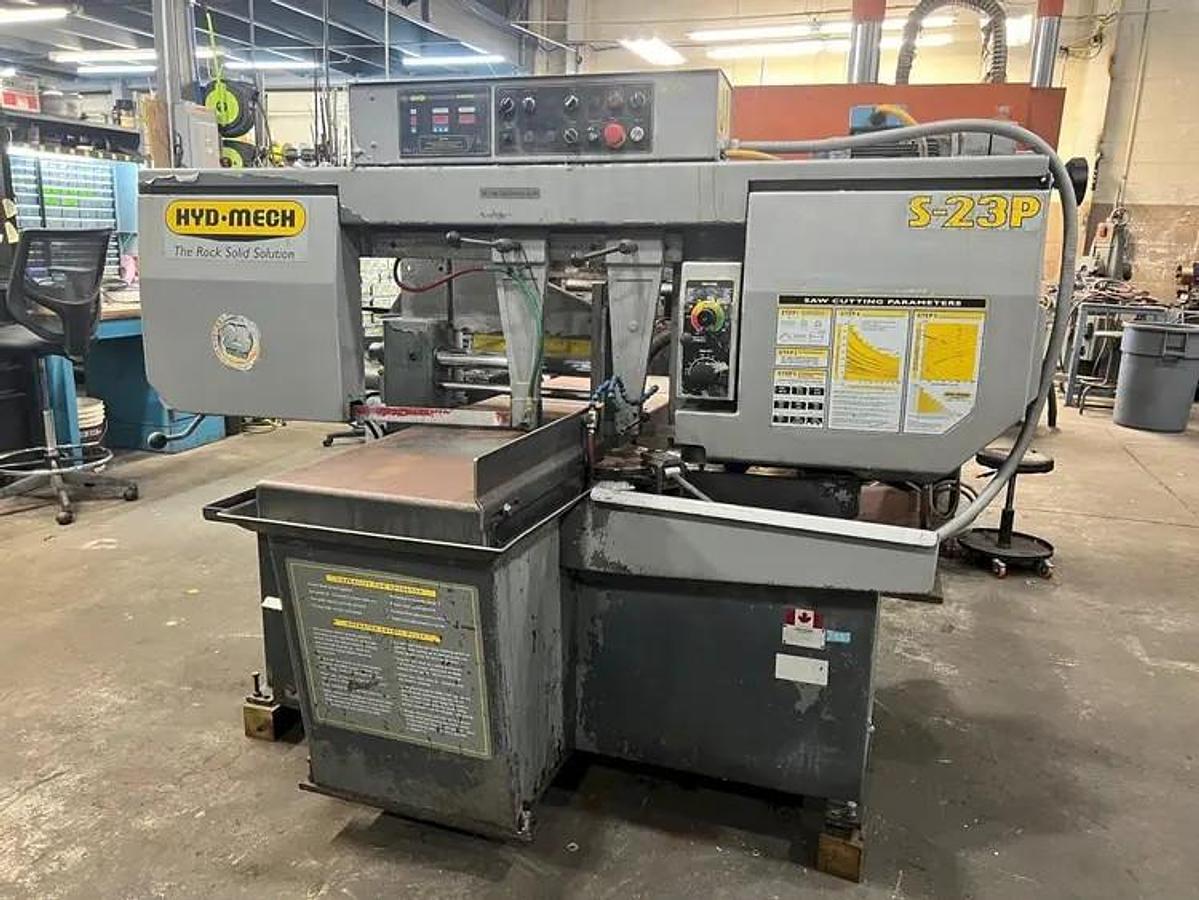 16" x 18" Hyd-Mech #S-23P, semi-auto horizontal mitering bandsaw, 15' 6" x 1-1/4" x .042" blade, 75-400 FPM - Image 2