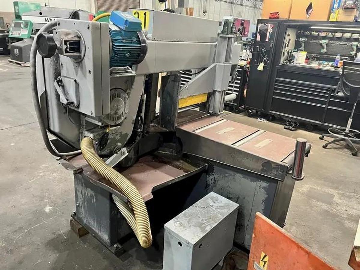 16" x 18" Hyd-Mech #S-23P, semi-auto horizontal mitering bandsaw, 15' 6" x 1-1/4" x .042" blade, 75-400 FPM - Image 5