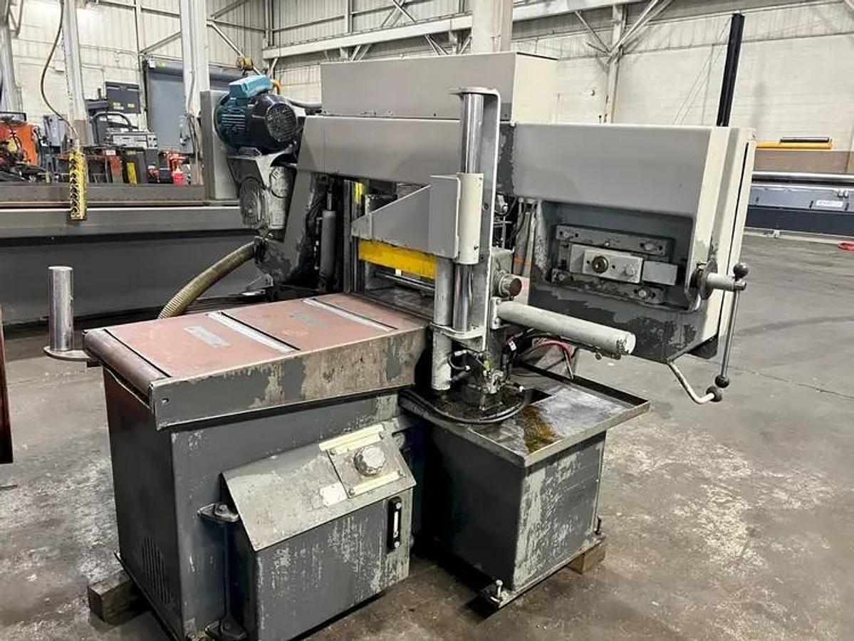16" x 18" Hyd-Mech #S-23P, semi-auto horizontal mitering bandsaw, 15' 6" x 1-1/4" x .042" blade, 75-400 FPM - Image 7