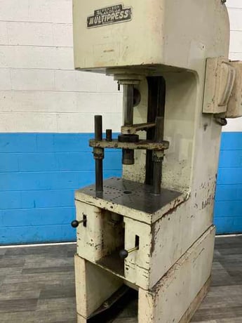 10 Ton, Denison, Hydraulic C Frame Press, 16" x 21.5" bed, 24" open height, 12" stroke, 12" throat depth, 2" - Image 1