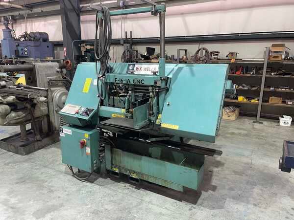 16" x 18" W.F. Wells #F16-1A, CNC Horizontal Saw, 1.25" x 0.042" x 15' blade, 5000 lb max. work load, 7.5 HP - Image 1