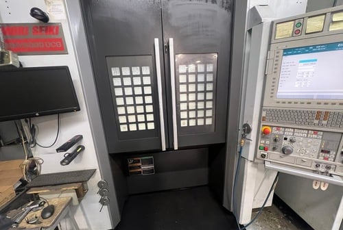 Mori Seiki #NMV-5000-DCG, 28.7" X, 20.1" Y, 20.1" Z, 20 HP, 12000 RPM, 120 automatic tool changer, 5 Axis - Image 1