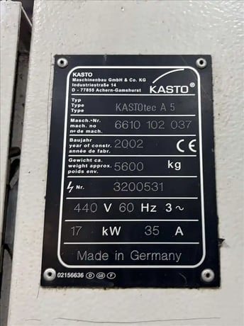 Kasto #KASTOtec-A5, automatic horizontal band saw - Image 6