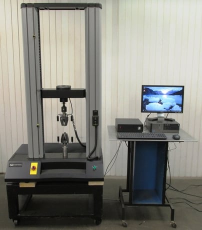 1125 lbf. (5kN) Instron #5565/4465, tensile & compression testing system, 48" test opening, 16" btwn - Image 1