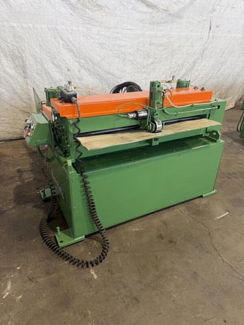 48" x 18" gauge Bradbury Boss, coil straightener, (5) 3" work roll diameter, 36" passline, 80-220 FPM - Image 1