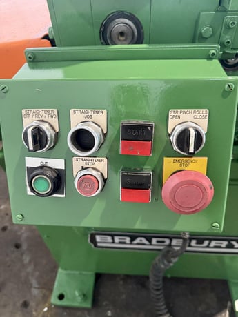48" x 18" gauge Bradbury Boss, coil straightener, (5) 3" work roll diameter, 36" passline, 80-220 FPM - Image 5