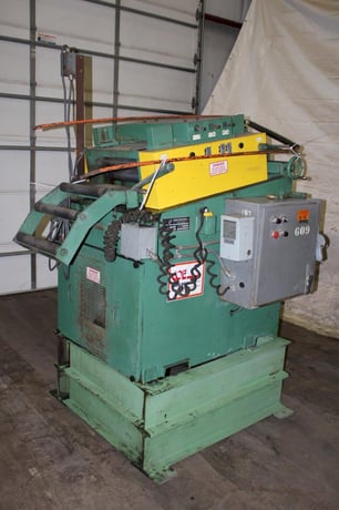 18" x .125" Coe Press Equipment #CPPS-PO-225, straightener, entry & exit pinch rolls, 7-rolls, jogging - Image 1
