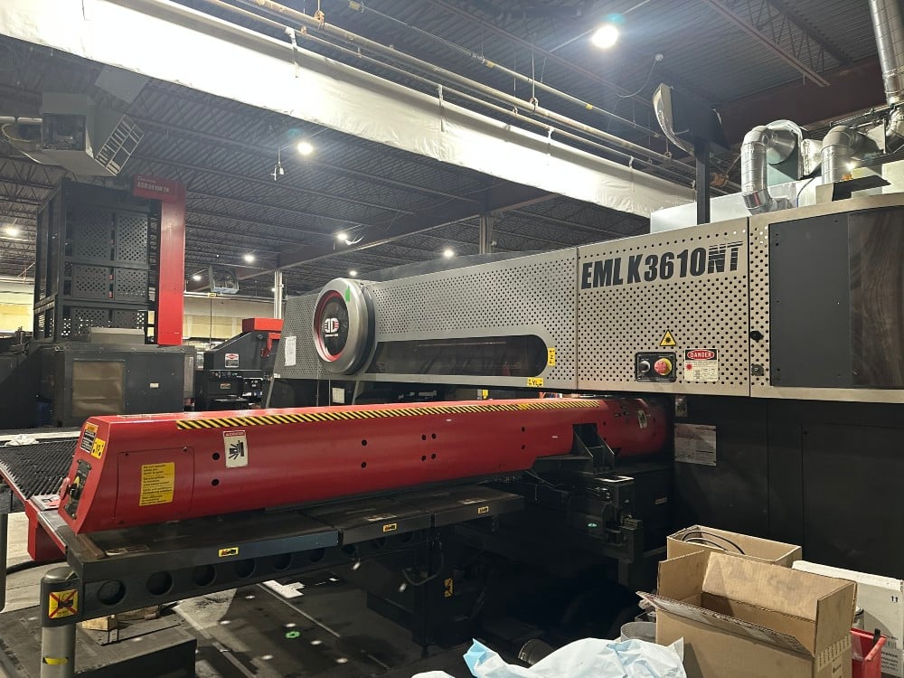 Amada #EMLK3610NT, laser / punch combo, 33 ton, 4000 watt Fanuc C4000 (AF-4000E) Co2 laser, 58 station King - Image 3
