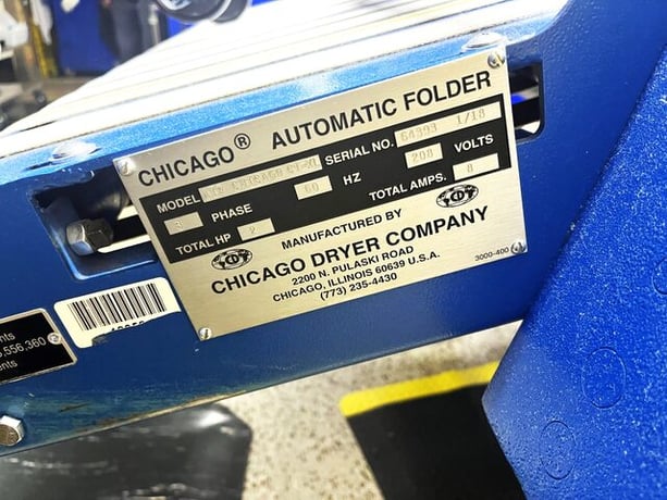 Chicago #Air-CT-XL, Small Piece Folder, Return to Feed, 208 V., 2018 - Image 7