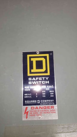 400 Amp. Square D #H365N, Safety Switch, 600 VAC, 3PH - Image 2
