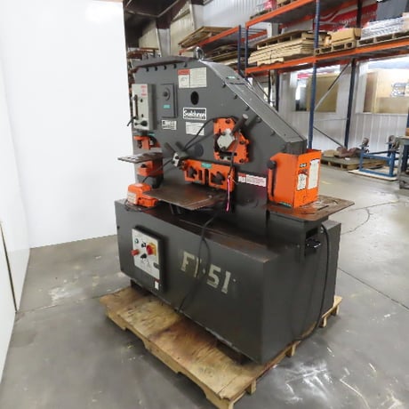 Scotchman #F1-5109-14M, 51 ton hydraulic ironworker punch, brake, shear, 5 HP, 460 V., 3 phase - Image 8