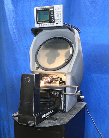 14" Scherr-Tumico #20-2500, optical comparator, bench model, horizontal projection, fiber optic surface - Image 1