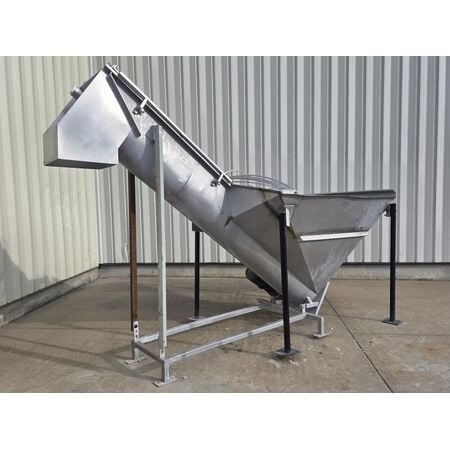 16" diameter x 10' long, MTC #MTCS-16-10, incline Stainless Steel screw auger conveyor - Image 2