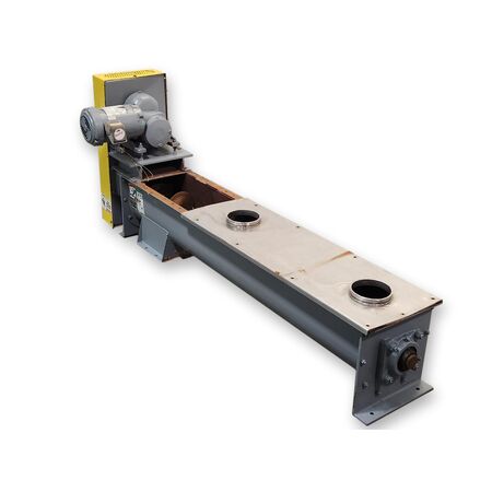 9" diameter x 5' 8" long, Carbon Steel Screw Conveyor auger feeder - Image 1