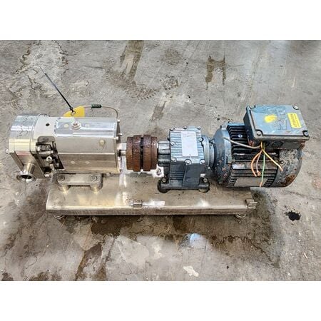 10 GPM @ 200 psi, Alfa-Laval #SRU2/013/LD, Stainless Steel sanitary rotary lube pump, 1" sanitary flange, 2 - Image 3